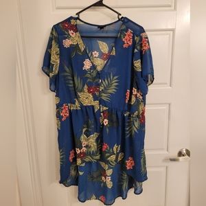 Torrid Blue Floral Tunic